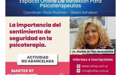 Encontrándonos. Charla Online de Reflexión para Psicoterapeutas en CEFOPP